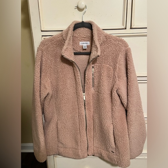 Calvin Klein ~ Dusty rose color fleece jacket - Picture 7 of 9